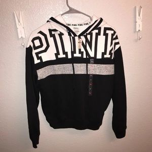 VS PINK BLACK & WHITE HOODIE